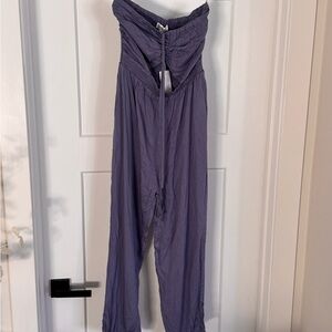 VICI - Francine Pocketed Strapless Cutout Jumpsuit